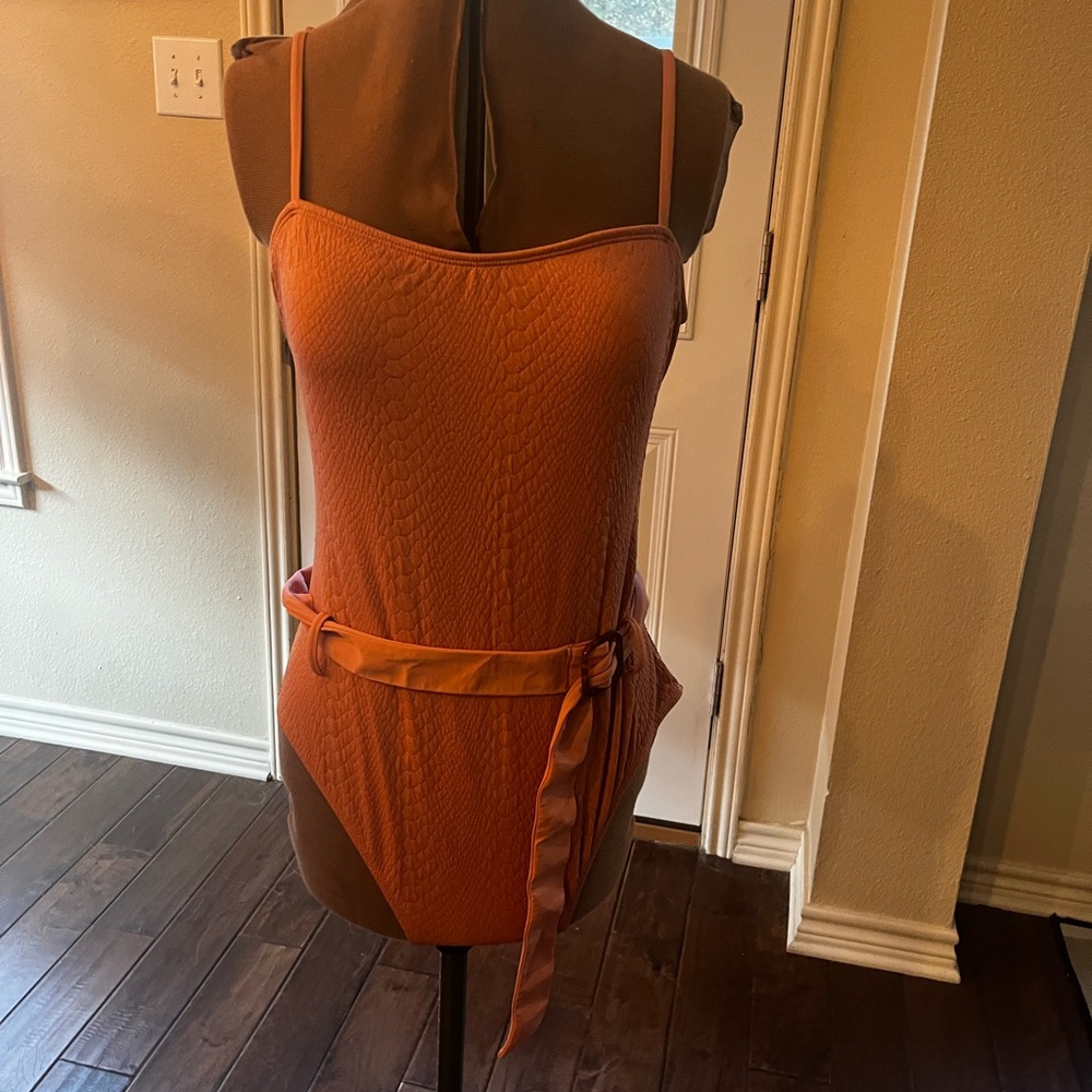 Textured One-Piece Swimsuit